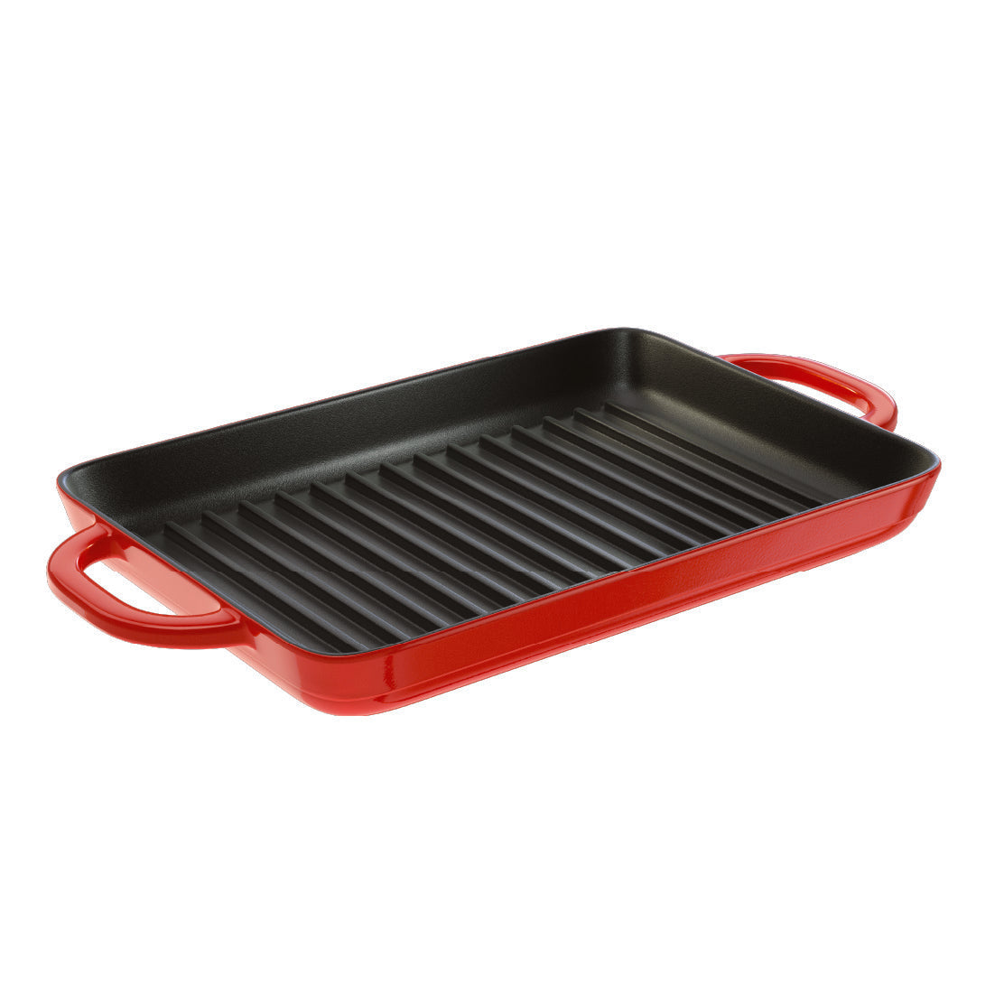Enameled Cast Iron 12.5 x 8 Inch Grill Pan