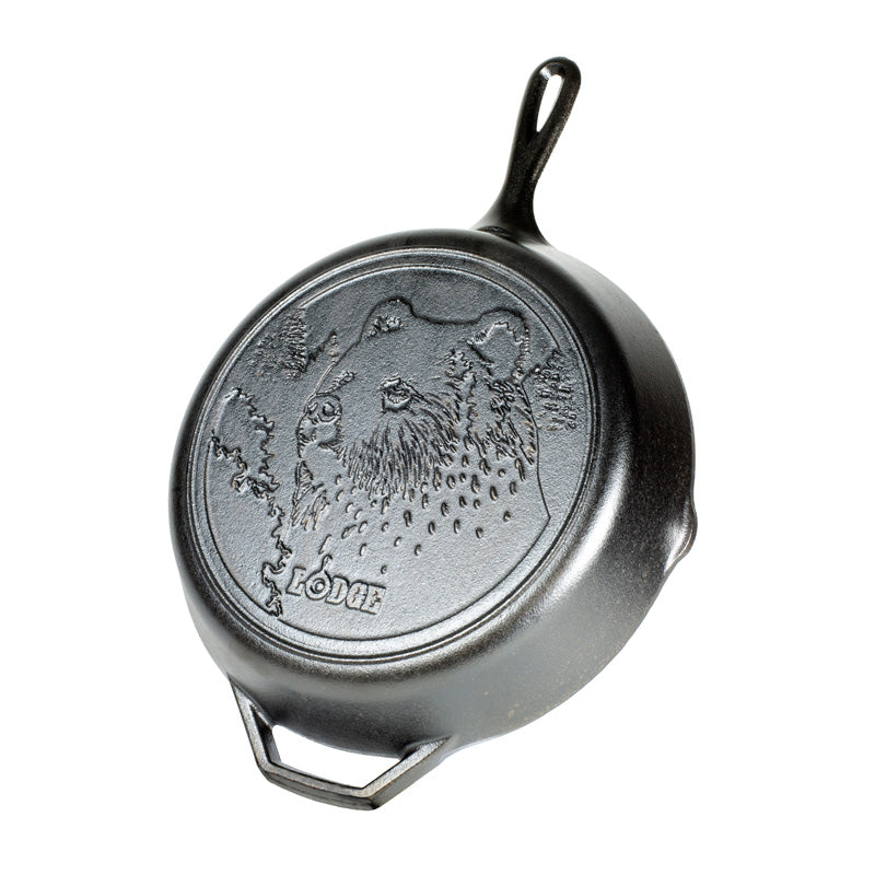 Wildlife Series 12 Inch Cast Iron Bear Skillet